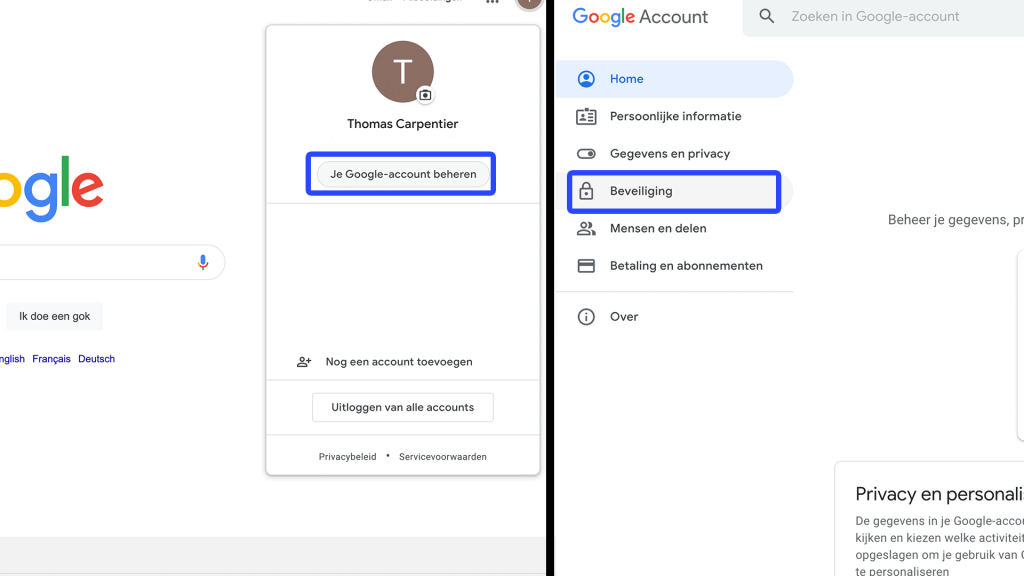 Wachtwoorden beheren chrome