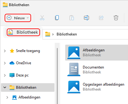 bibliotheken in Windows