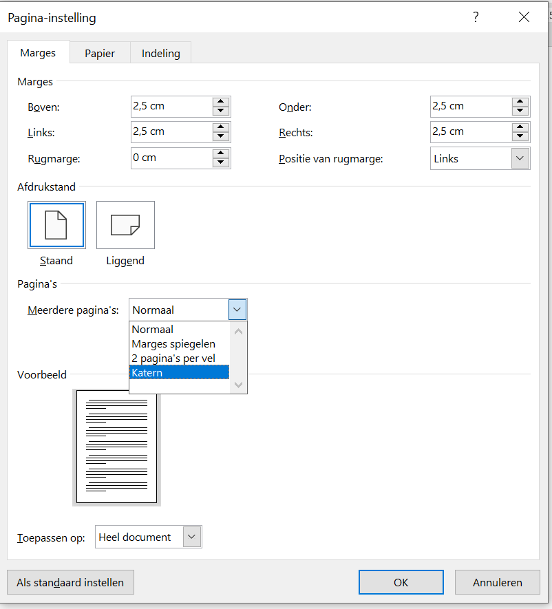 boekje maken in word