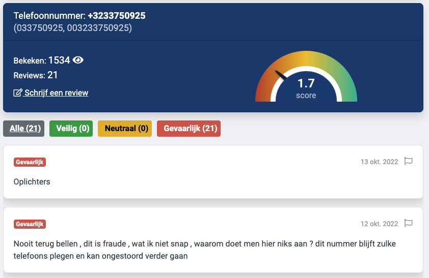 telefoonnummer zoeken