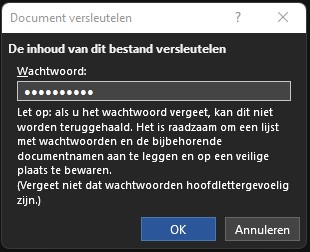 De inhoud van dit bestand versleutelen