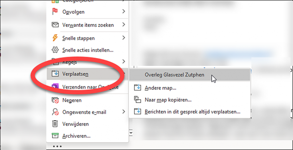 Berichten verplaatsen Outlook 2021