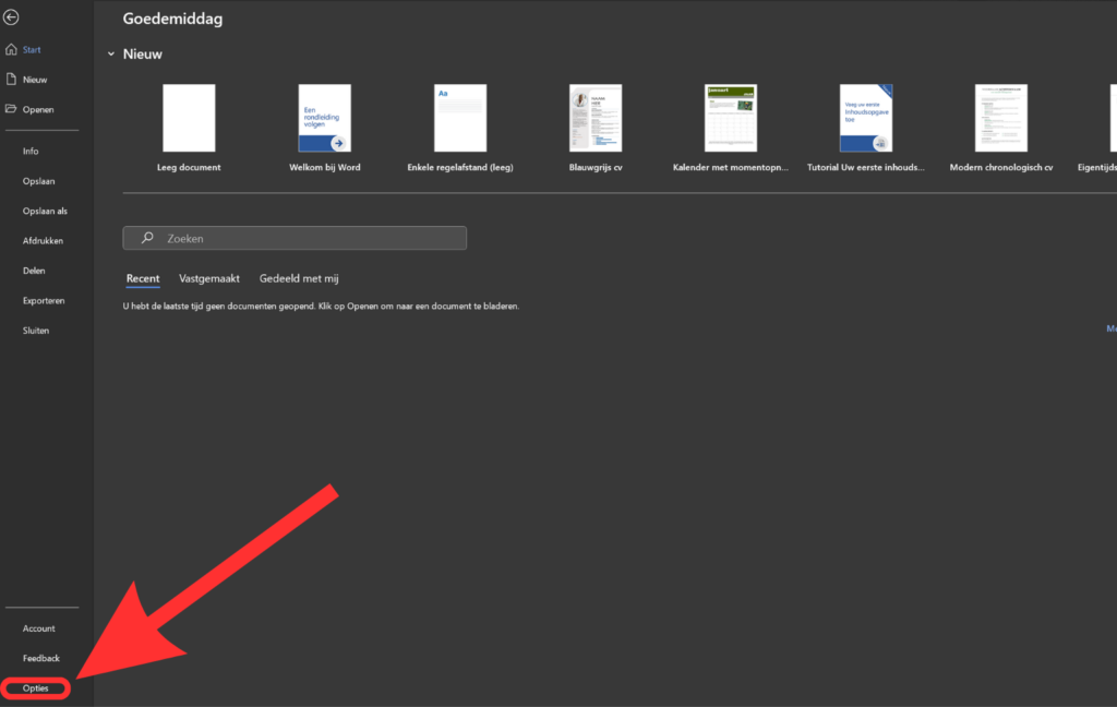 automatische hoofdletters uitschakelen in Word