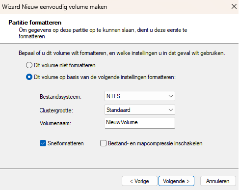 Harde schijf formatteren