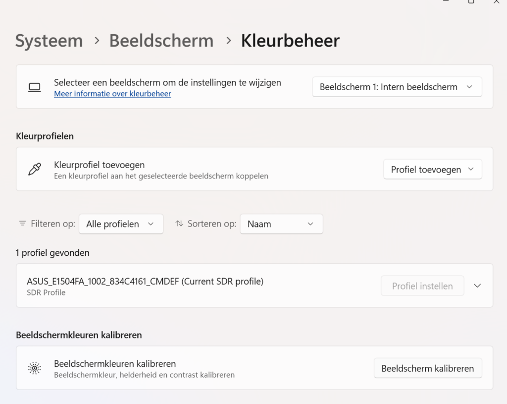 Beeldschermkleuren kalibreren