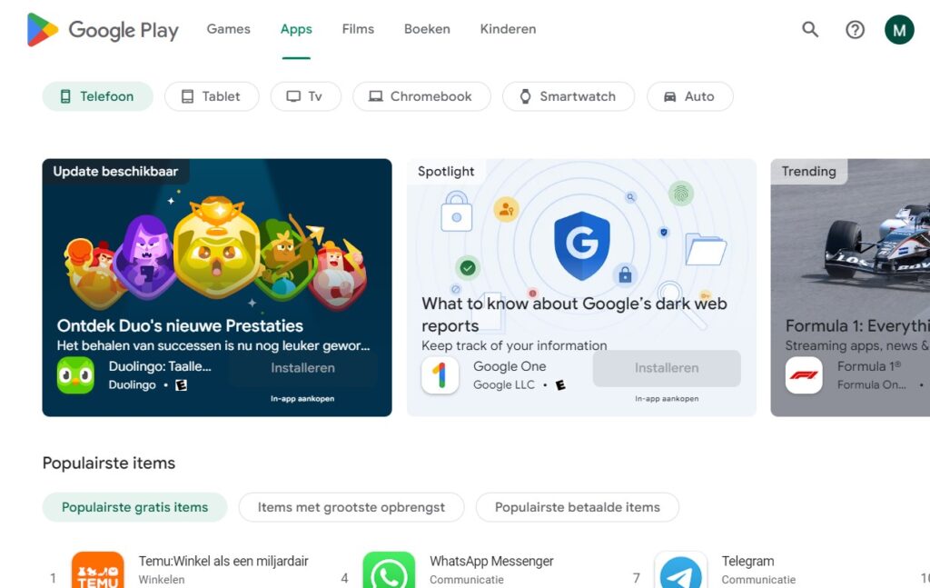play store abonnement opzeggen