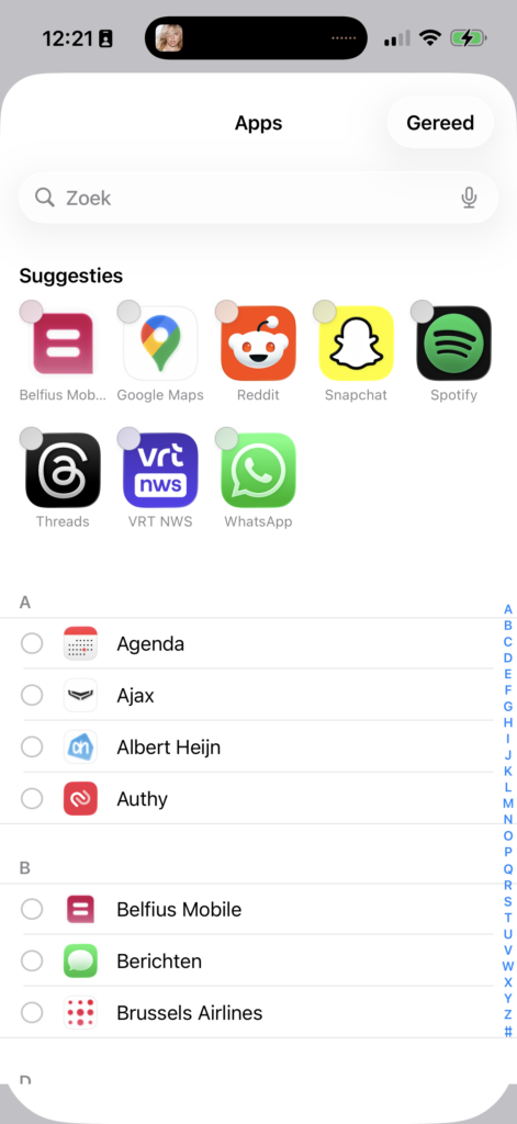 Sta meldingen van apps toe in Focus