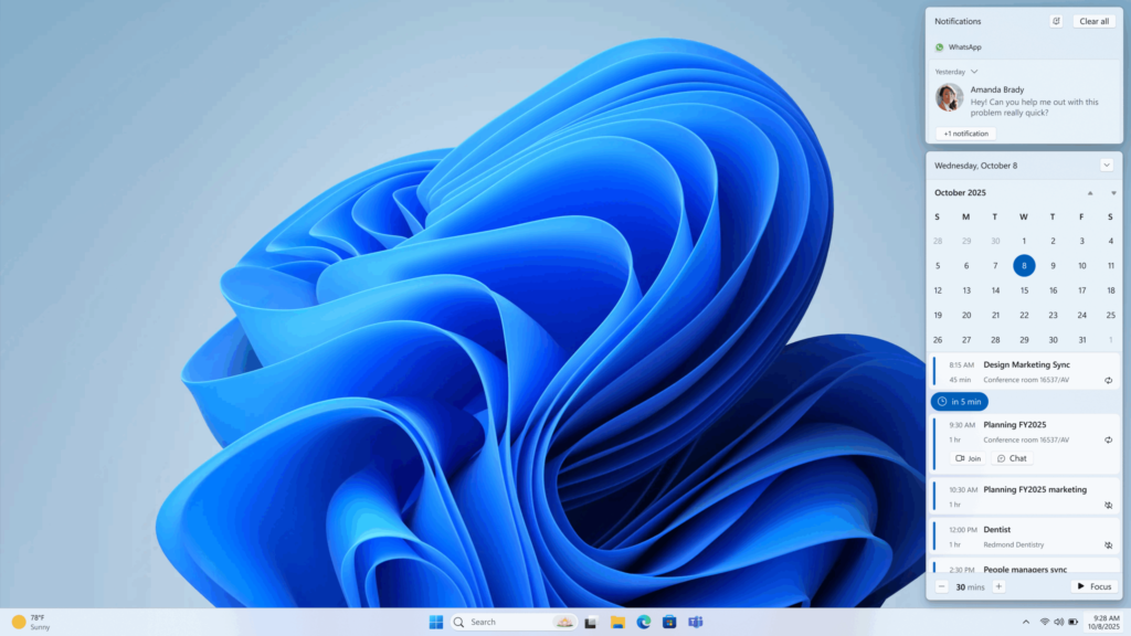 agenda weergave windows 11