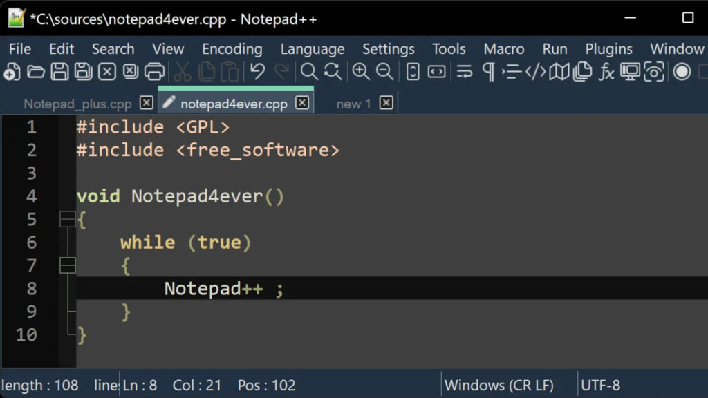 notepad++